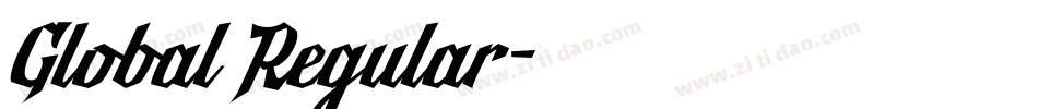 Global Regular字体转换
